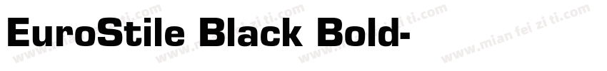 EuroStile Black Bold字体转换